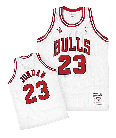 Men's Chicago Bulls #45 Michael Jordan White Throwback Stitched Jersey